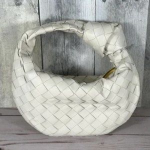 Bottega Veneta Mini Jodie Leather Hobo Bag - White $2500